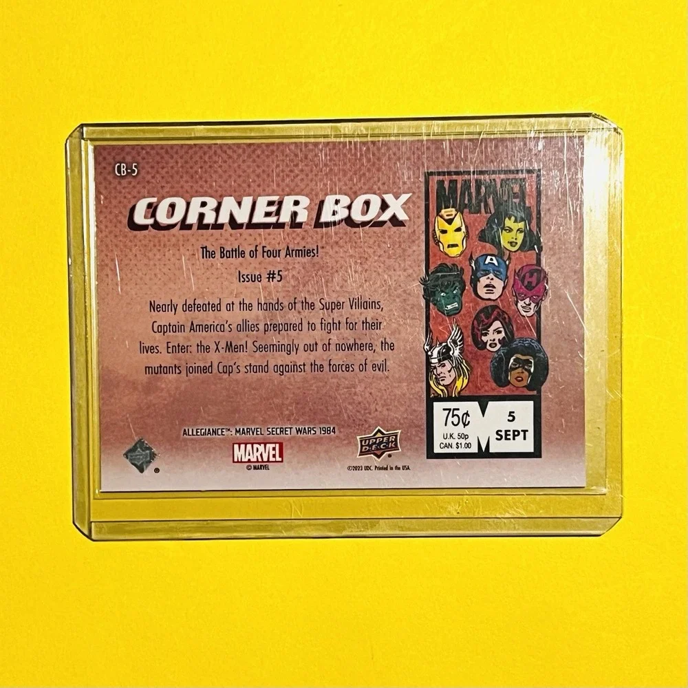 2024 Upper Deck Marvel Allegiance Secret Wars Corner Box #CB-5 Comic Covers Card